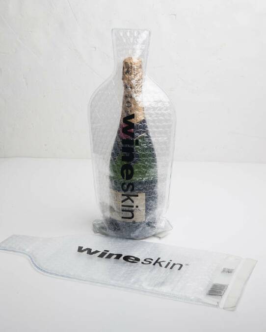 One for the Road: These bottle-shaped sleeves are padded with bubble wrap to prevent breakages, and, in the event of a particularly brusque baggage handler, sealed so that if the glass does break, the damage is limited; $4, veno.com.au Photo: Edwina Pickles