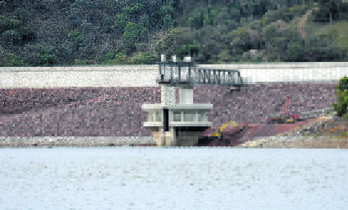 BIGGER BUT LOWER: The newly enlarged Chaffey Dam is still holding the same amount of water but its official capacity percentages changed over this week because of the new water level figures. Photo: Geoff O Neill 180516GOD08