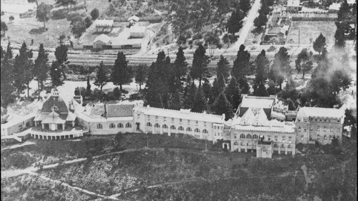 Flying high: An aerial shot of the Hydro Majestic Hotel in the 1940s. 