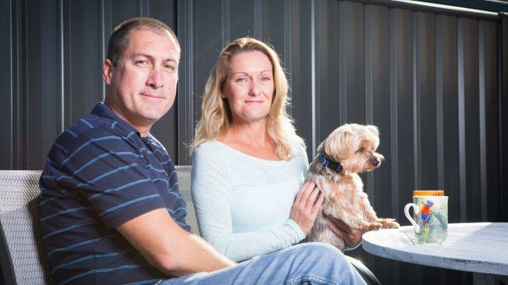 Marcus Lee, pictured with his wife Julie, has hit out at Turnbull government MP Stuart Robert. Photo: Paul Harris
