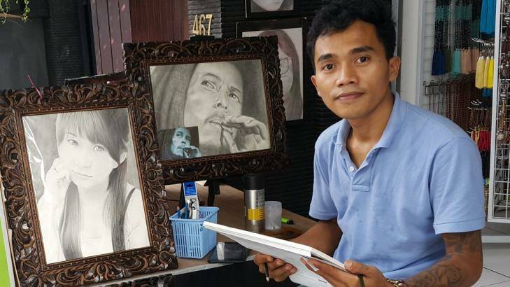 Billy Surya Adji met Andrew Chan and Myuran Sukumaran when he was in jail. He is now an artist in Bali. Photo: Amilia Rosa