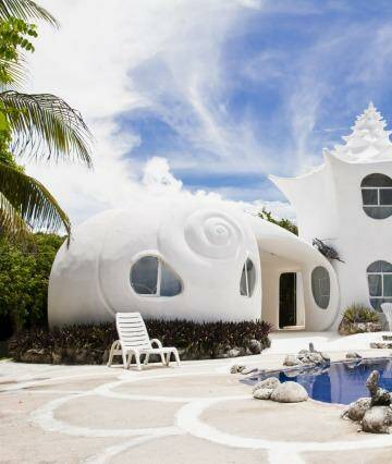 The Seashell House, Casa Caracol
on Isla Mujeres, Mexico.