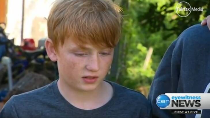 Jacque, 13, said his father was his hero.  Photo: Channel Ten