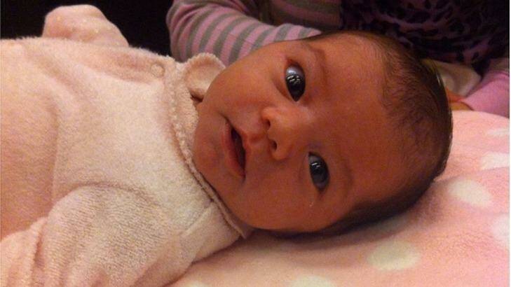 An asylum seeker baby born in Australia, held in a detention centre at Broadmeadows and scheduled to be sent to Nauru. Photo: Supplied