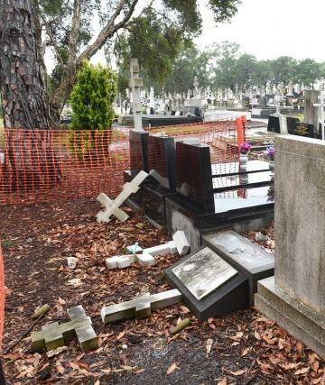 Ruined tombstones at Rookwood. Photo: Nick Moir
