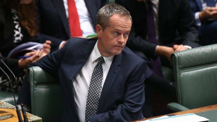 Opposition Leader Bill Shorten during question time on Tuesday. Photo: Andrew Meares