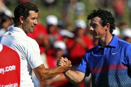 Top pair: Adam Scott and Rory McIlroy at last year's Australian Open
