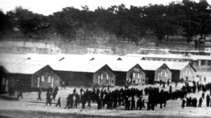 The Cowra prisoner of war camp B compound, July 1, 1944. Photo: <i>Voyage of Shame</i>