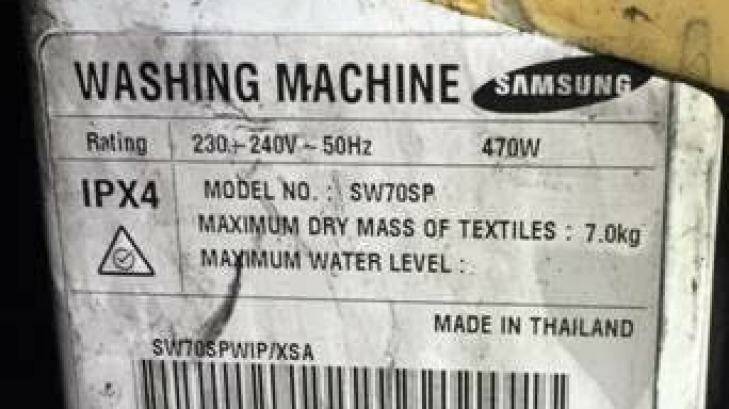 Consumers are urged to check the brand and model number of their washing machines. Photo: Fire and Rescue NSW