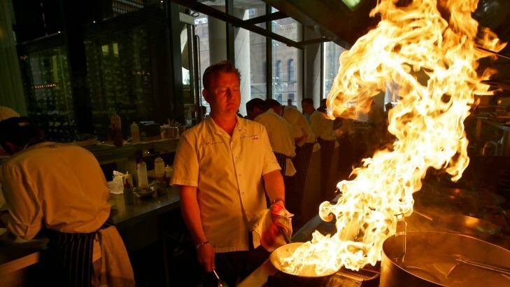 Celebrity chef: Luke Mangan at Glass at the Hilton. Photo: Dallas Kilponen