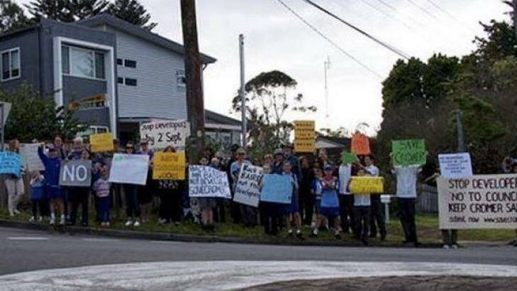 A protest against the plan was held, with images posted on the "Save Cromer" Facebook page.  Photo: Facebook