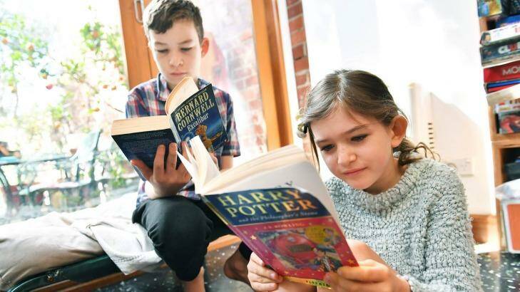 Jacob and Matilda also read a lot. Photo: Joe Armao