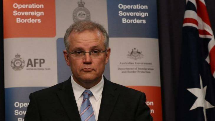 The “policy is working” ... Immigration Minister Scott Morrison has defended the Australian government's tow-back policy on asylum seeker boats. Photo: Andrew Meares