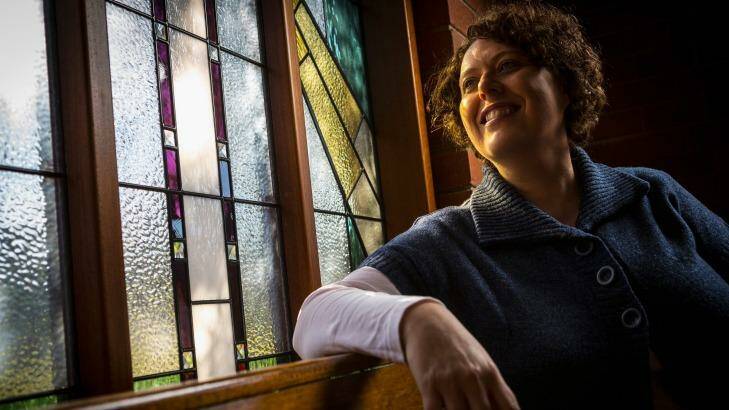  Danielle Lupi, a member of Catholic Voices, at St Philips Catholic Church. Photo: Chris Hopkins