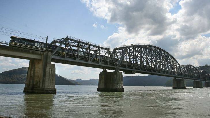 Belated investigations in 2015 showed significant corrosion on a pier supporting the Hawkesbury River Rail Bridge. Subsequent investigations have shown corrosion in its upper sections. Photo: Marina Neil 