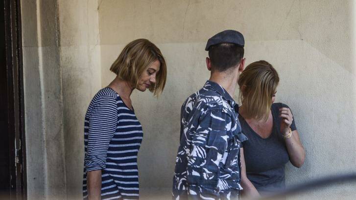 Tara Brown, left, and Australian mother Sally Faulkner, right, leave a women's prison in the Beirut southeastern suburb of Baabda. Photo: Diego Ibarra Sanchez