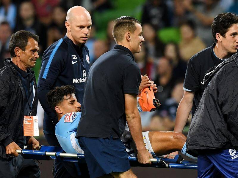 Daniel Arzani's injury is an added blow to City in their Melbourne A-league derby loss to Victory.