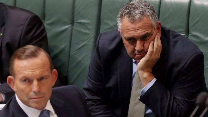 Budget woes leave Abbott vulnerable: Prime Minister Tony Abbott and Treasurer Joe Hockey. Photo: Andrew Meares