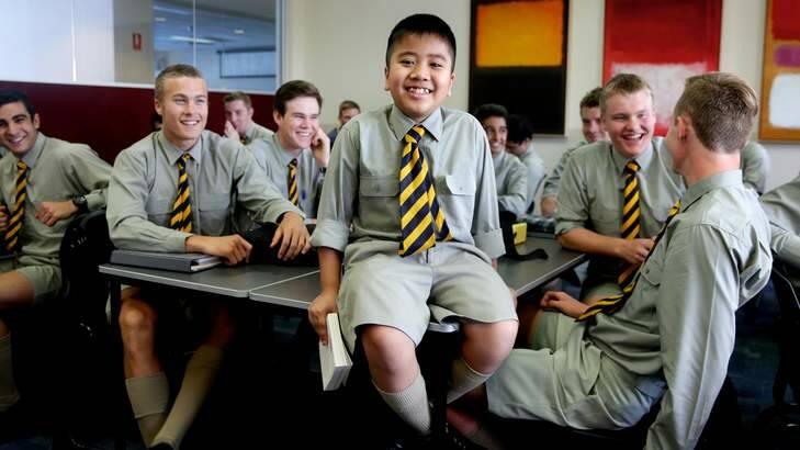 Exceptional: Jonah Soewandito is one of the youngest students to sit the HSC and says he would like to find cures for illness. Photo: Edwina Pickles