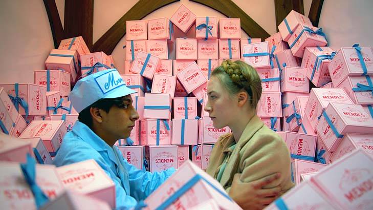 World of Wes: Saoirse Ronan in a scene with Zero Moustafa (Tony Revolori) in <em>The Grand Budapest Hotel</em>.