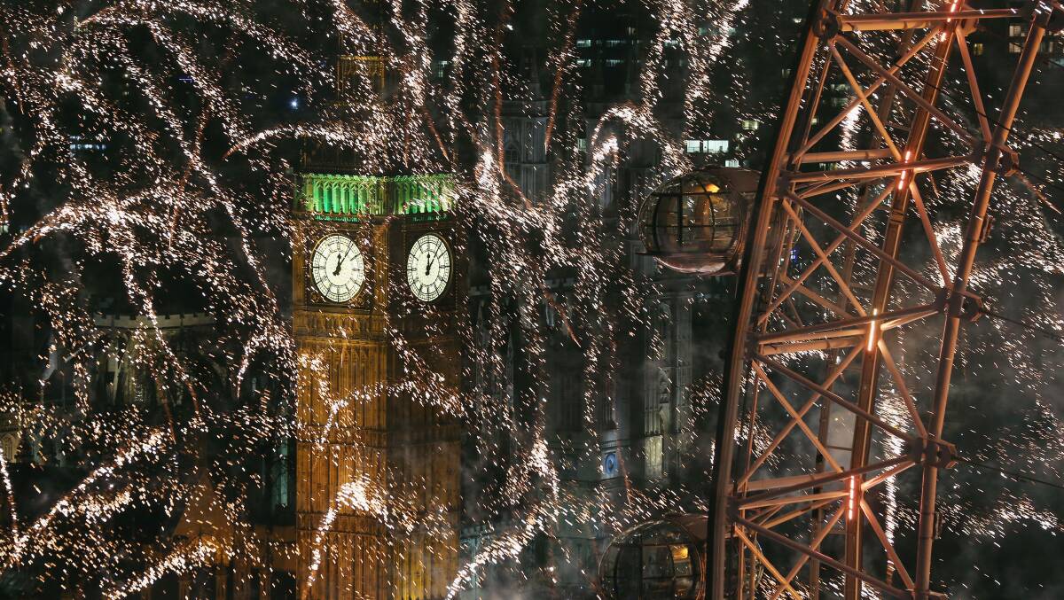 UK: Big Ben and the London Eye form the centrepiece of New Year's celebrations. Photo: GETTY IMAGES