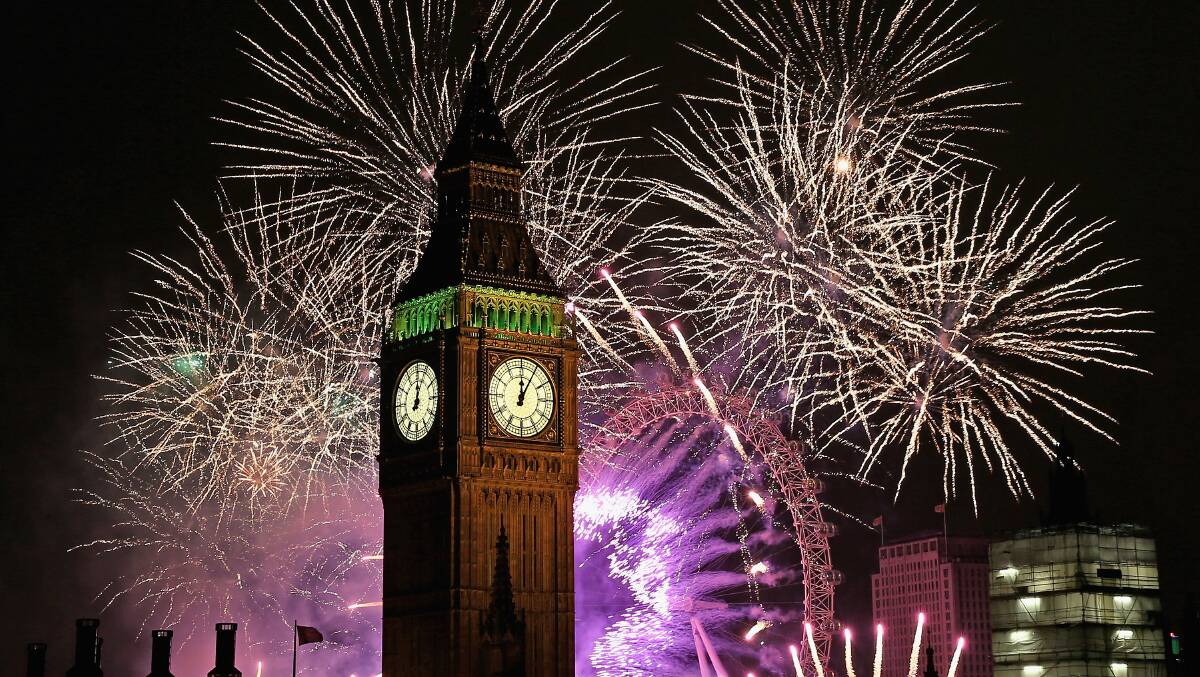 UK: Big Ben and the London Eye form the centrepiece of New Year's celebrations. Photo: GETTY IMAGES
