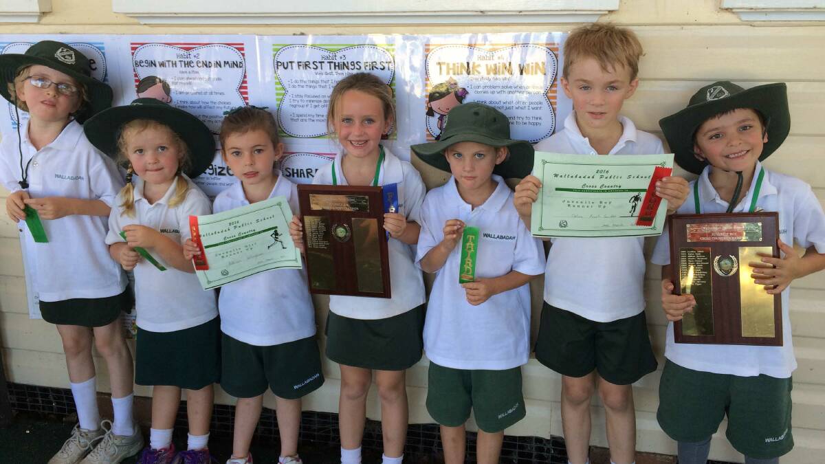Wallabadah’s juvenile placegetters - Chloe Dent, Bonnie Cronin, Addison Willingham, Alexis Sweeney, Ethan Webster, Calum Frost-Guider and  Dean Payne