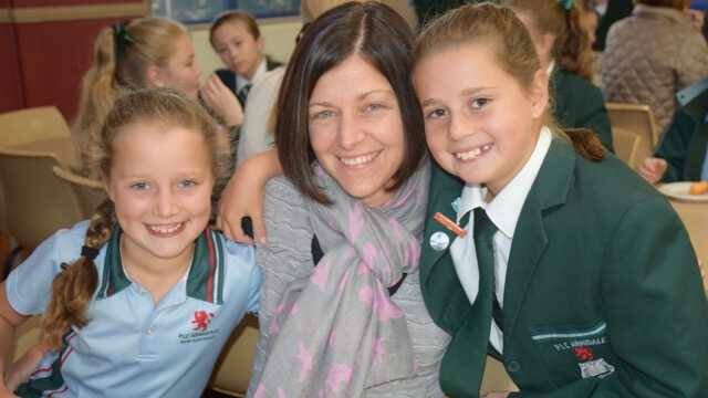 Maryke Peet with daughters, Keira (year 4) and Rochelle (year 6).