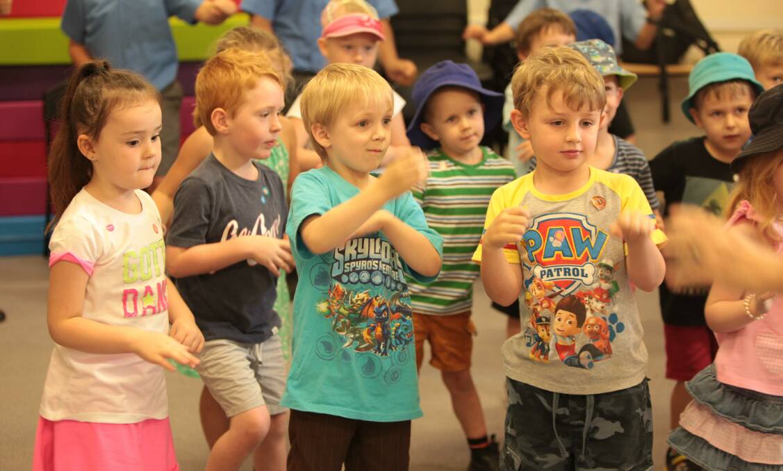 St Joseph’s Tamworth kinder 2016 students tried out a music class with Mrs Creigh