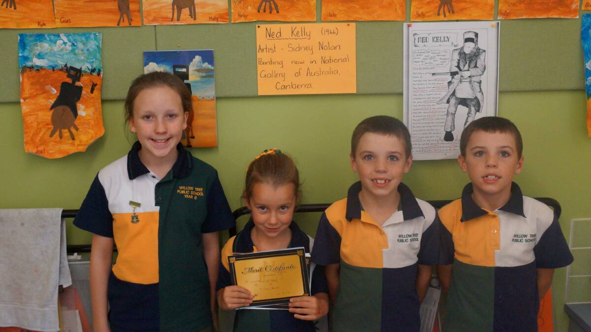 Willow Tree’s Annabel Sevil, Kira-Lee Moore, Kyle and Cody Sternbeck received gold certificate