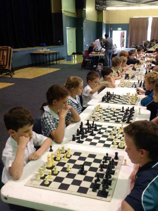 Calrossy junior chess team, Charles Hill, Abbie Lewis, Alex Hayes and Albert Smyth, in action
