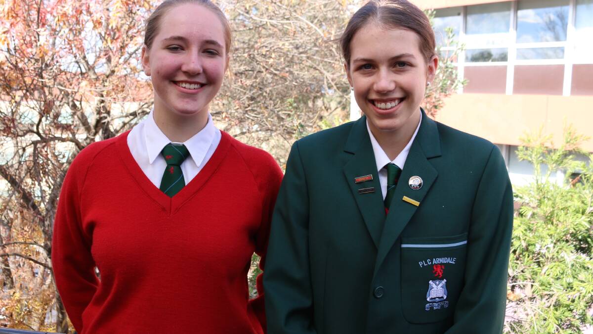 THERE TO LEARN: Emily Seaman and Emily McLeod from Presbyterian Ladies College in Armidale.