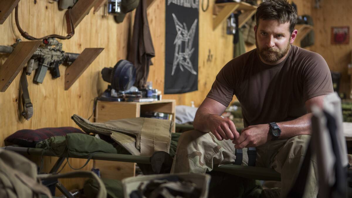 Bradley Cooper as U.S. Navy SEAL Chris Kyle in American Sniper.