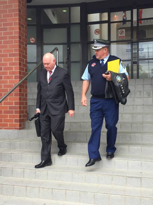 ALWAYS REMEMBERED: Strike Force Fairfull officer-in-charge Detective Chief Inspector Christopher Olen and Oxley Acting Superintendent Jeff Budd outside Tamworth court. Photo: Breanna Chillingworth