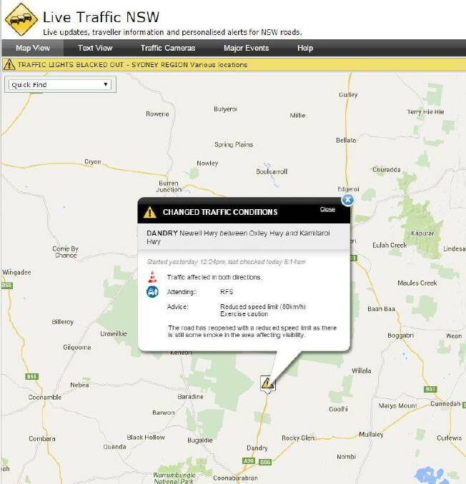 Speed limits have been reduced on the Newell Highway