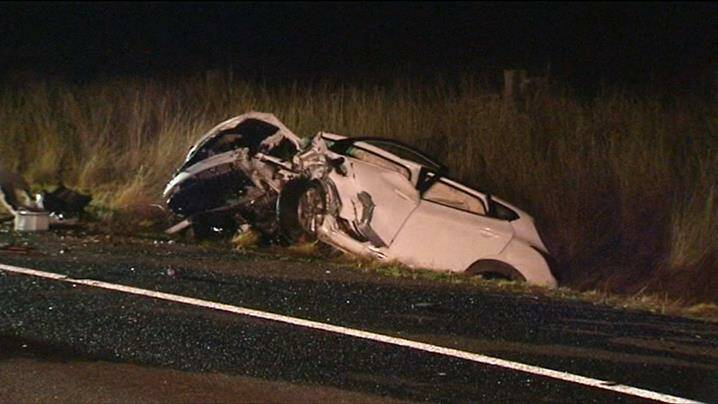 The scene of the crash near Willow Tree on August 17. Photo: NBN News