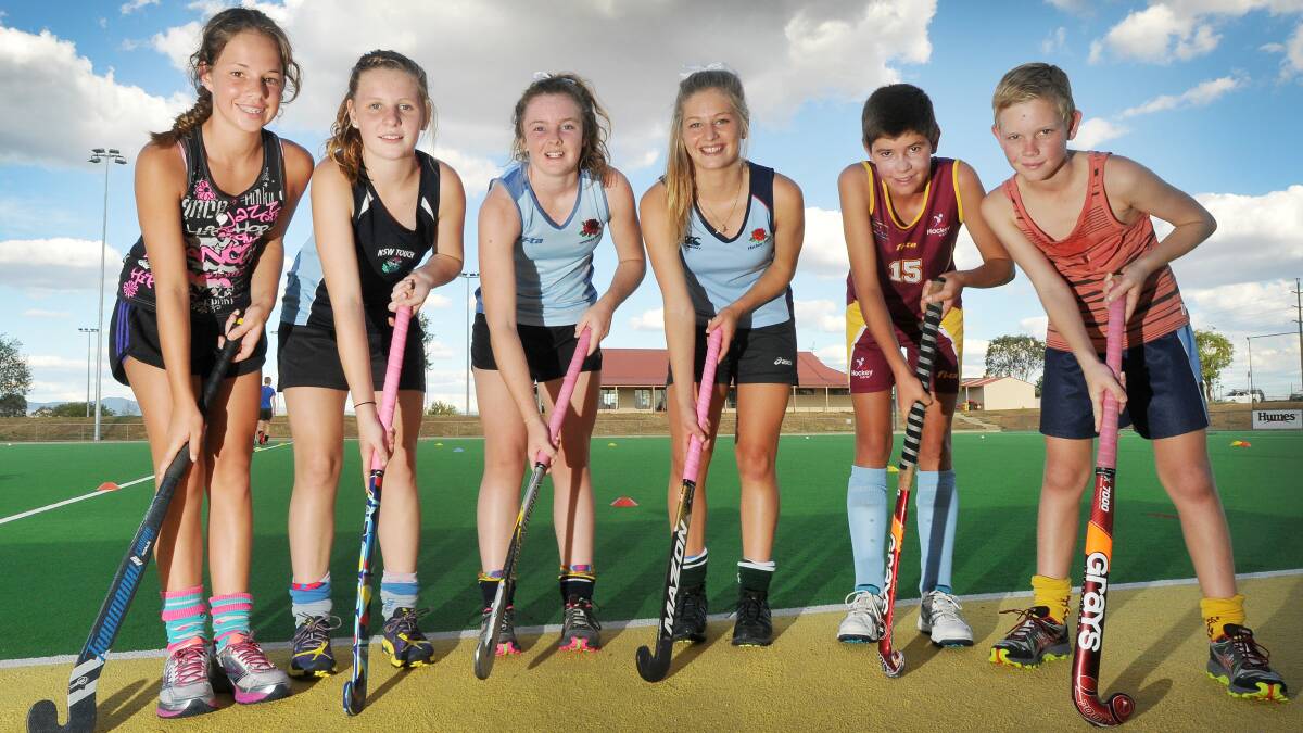 Some of Tamworth’s Country representatives for this weekend’s City/Country games in Sydney (from left) Sophie Beaven, Tayla King, Emily Chaffey, Alice Arnott, Toby Whitten, Calvin Farmilo. Photo: Gareth Gardner 250214GGD02