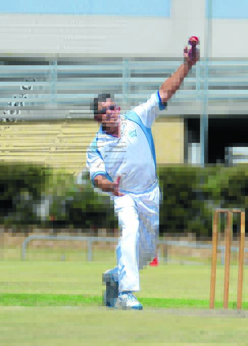 NSW Country 2s skipper Terry Cohen lets rip. He took 3-22 yesterday and top scored with 41 for his side in their 24 run win over Qld City 2s at Lambert Park. pixonline.com.au