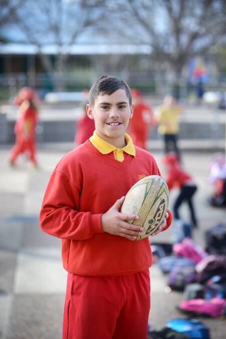 Westdale Year 6 student Tyrone Nean is off to Darwin with the  NSWPSSA Rugby League team.   Photo: Barry Smith  260614BSA01