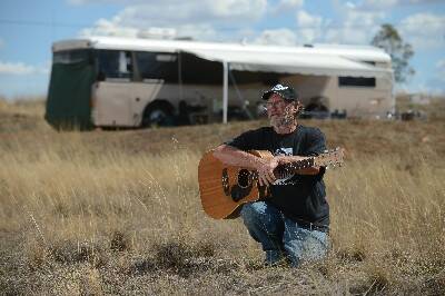 FRESH BATTLE: Country musician Ellis Girrard, who was ordered to remove his mobile home from a private property in Manilla earlier this month, has again had a run-in with council. Photo: Barry Smith