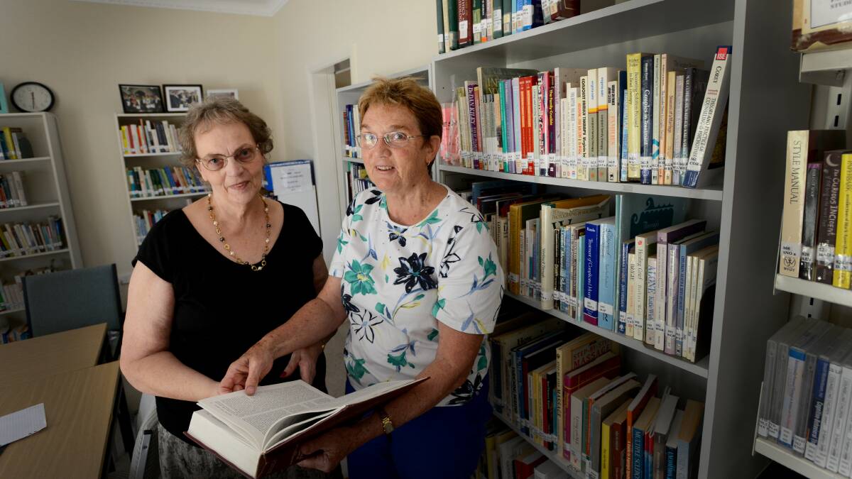 CROWDFUNDED COUNSELLING: Jenny Regan and Judy James are fighting to keep the Tamworth College of Counselling Studies open to help with mental illness in rural areas. Photo: Gareth Gardner 180314GGB01