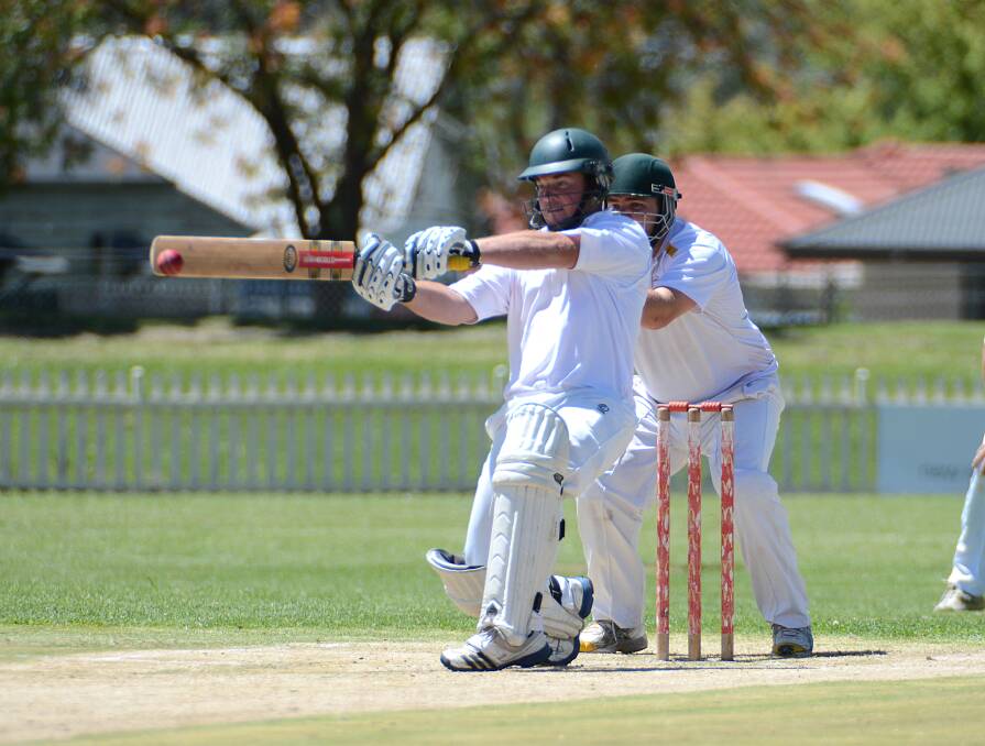 Josh Croft hits out for Hillgrove in last Saturday’s innings against Armidale City. Hillgrove made 208 and have City 3-10 while Croft will also bash ’em around for Armidale Sportspower in tonight’s Big Bash at Armidale Sportsground. Photo:  pixonline.com.au