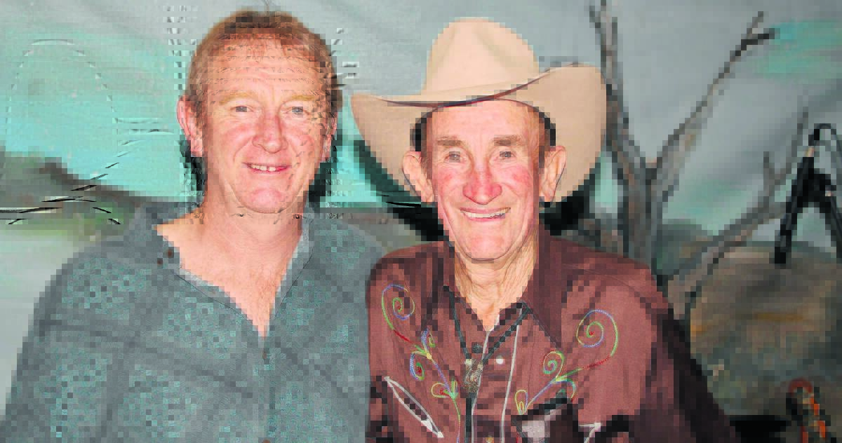 ALL IN THE FAMILY: CCMA president Steve Newton, and his dad, Slim ‘Redback’ Newton, who has been a frequent visitor to the CCMA jam nights. Photo: Robmac