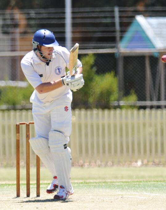 Troy Osborne flicks one off his pads during his century innings against Wests on Saturday. Photo: Geoff O'Neill 080214GOE01