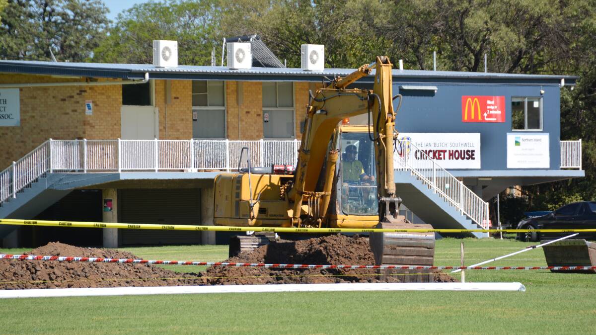 Dick Edwards Oval is in the process of getting a new wicket square after council was awarded grants to upgrade five wickets over five years.  
Photo: Barry Smith 250214BSB06