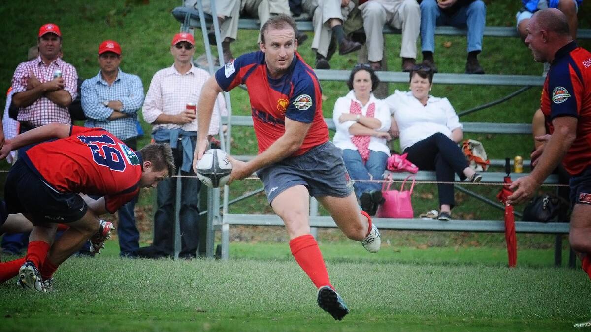 Dave Heyman plays his 200th game for the Gunnedah Red Devils in Saturday’s big win on a three-game feast of rugby league and rugby union. 
Photo: Sarah Hickey