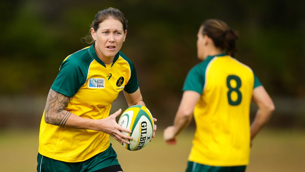 Former Quirindi girl Brooke Saunders will play for Australia in the Women’s Rugby World Cup tonight. Photo: Getty Images
