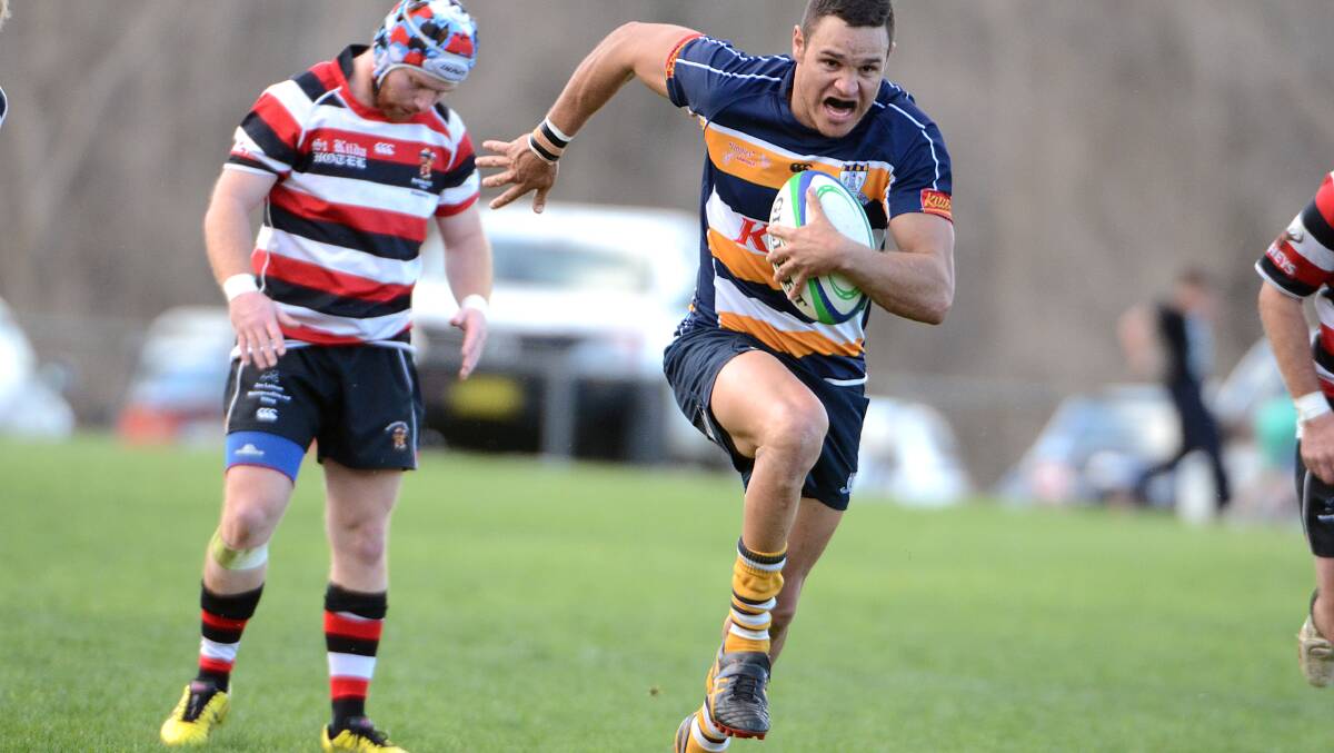 John Roberts on the attack for Armidale Blues in last Sunday’s semi-final win