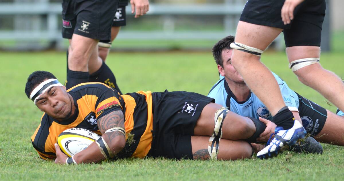 New Pirate Tim Fonua is looking for a Tongan jersey in next year’s World Cup.  Photo: Barry Smith 050414BSG36