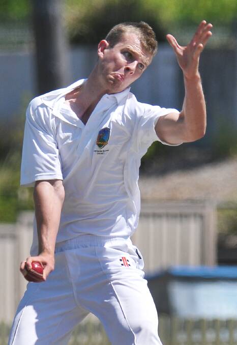 Jack McVey again toiled hard and helped bowl Northern Inland to victory over Hunter Valley on Sunday with two wickets. Photo: Gareth  Gardner 091114GGE03